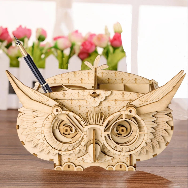 Robotime 7 Kinds DIY 3D Wooden Animal&Building Puzzle Game Assembly Toy Gift for Children Kids Adult Model Kits TG207 - My Homes Goods