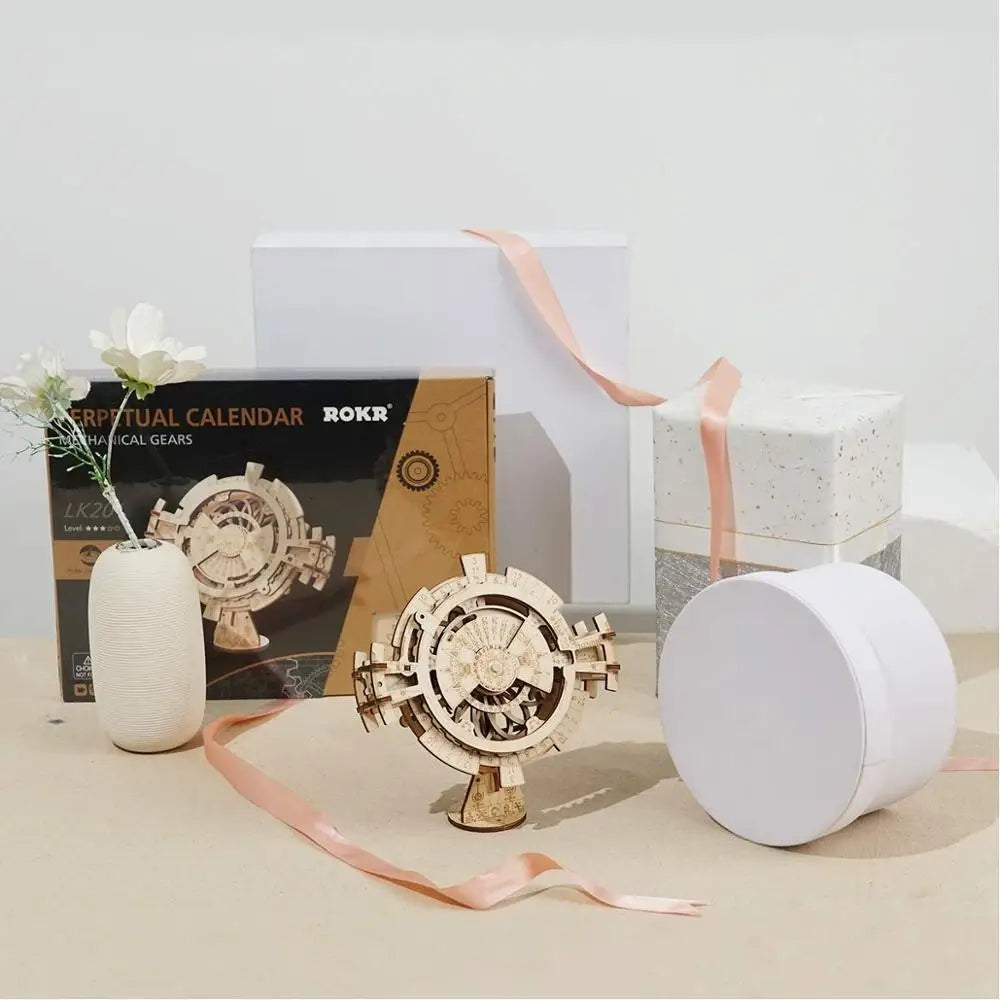 Robotime Creative DIY Perpetual Calendar Wooden Model Building Kits Assembly Toy Gift for Children Adult Dropshipping LK201 - My Homes Goods