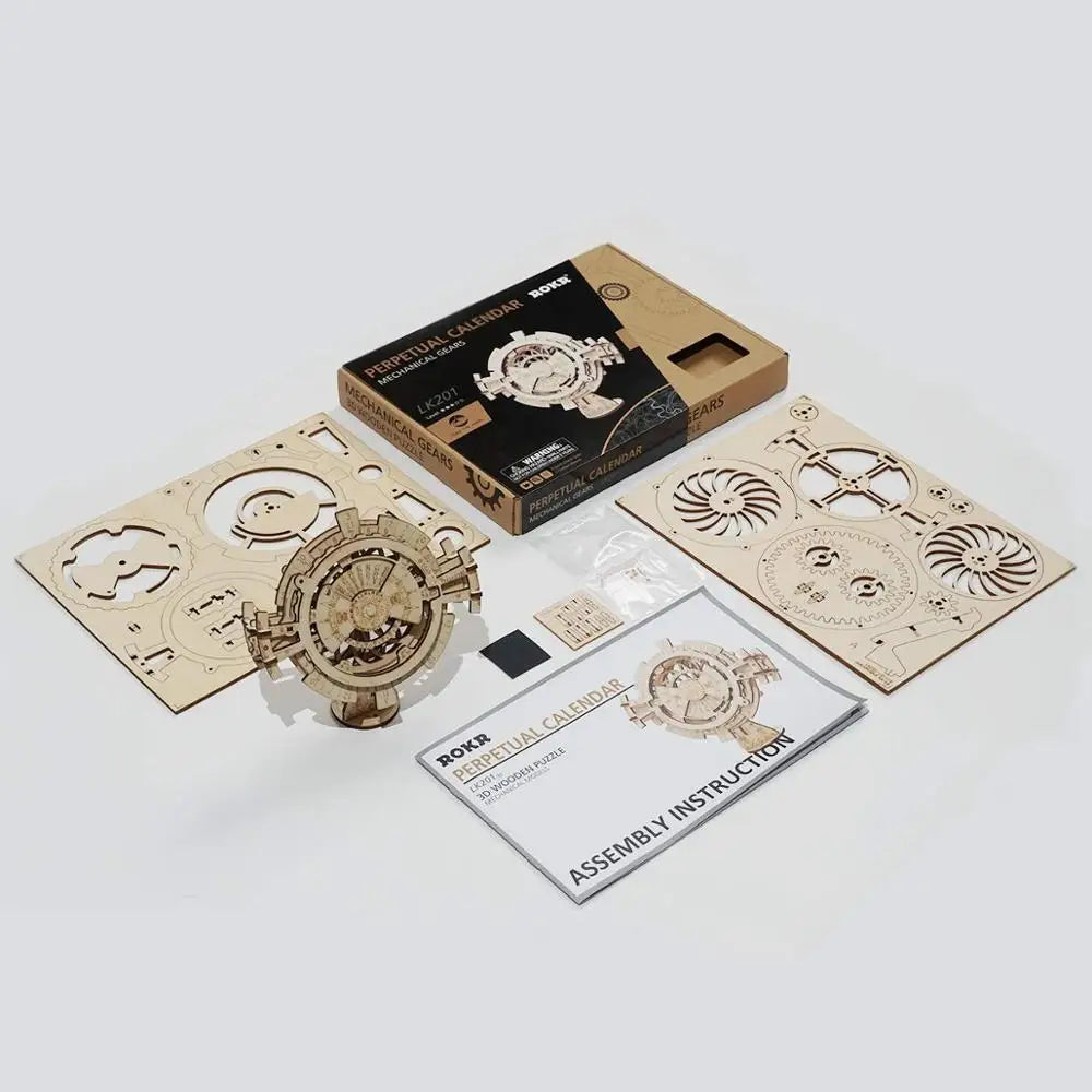 Robotime Creative DIY Perpetual Calendar Wooden Model Building Kits Assembly Toy Gift for Children Adult Dropshipping LK201 - My Homes Goods