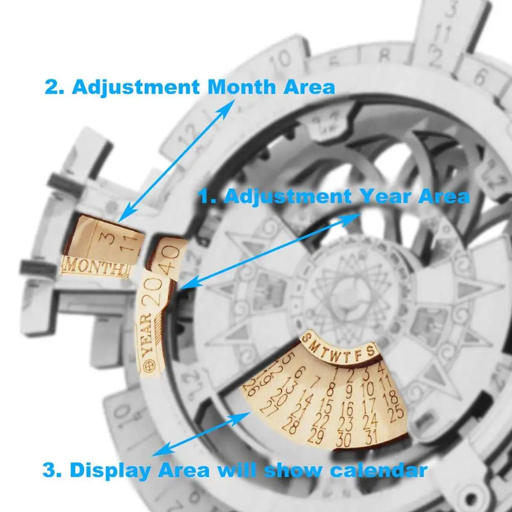 Robotime Creative DIY Perpetual Calendar Wooden Model Building Kits Assembly Toy Gift for Children Adult Dropshipping LK201 - My Homes Goods