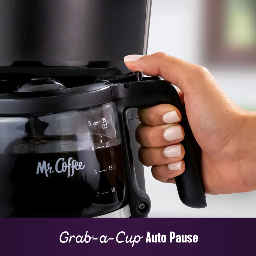 Mr. Coffee 5-Cup Programmable Coffee Maker, 25 Oz. Mini Brew, Black - My Homes Goods