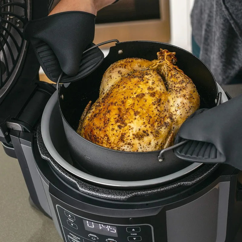 Pressure, Broil,Dehydrate,Slow Cooker, Air Fryer, and More, with 6.5 Quart Capacity and 45 Recipe Book, and a High Gloss Finish - My Homes Goods