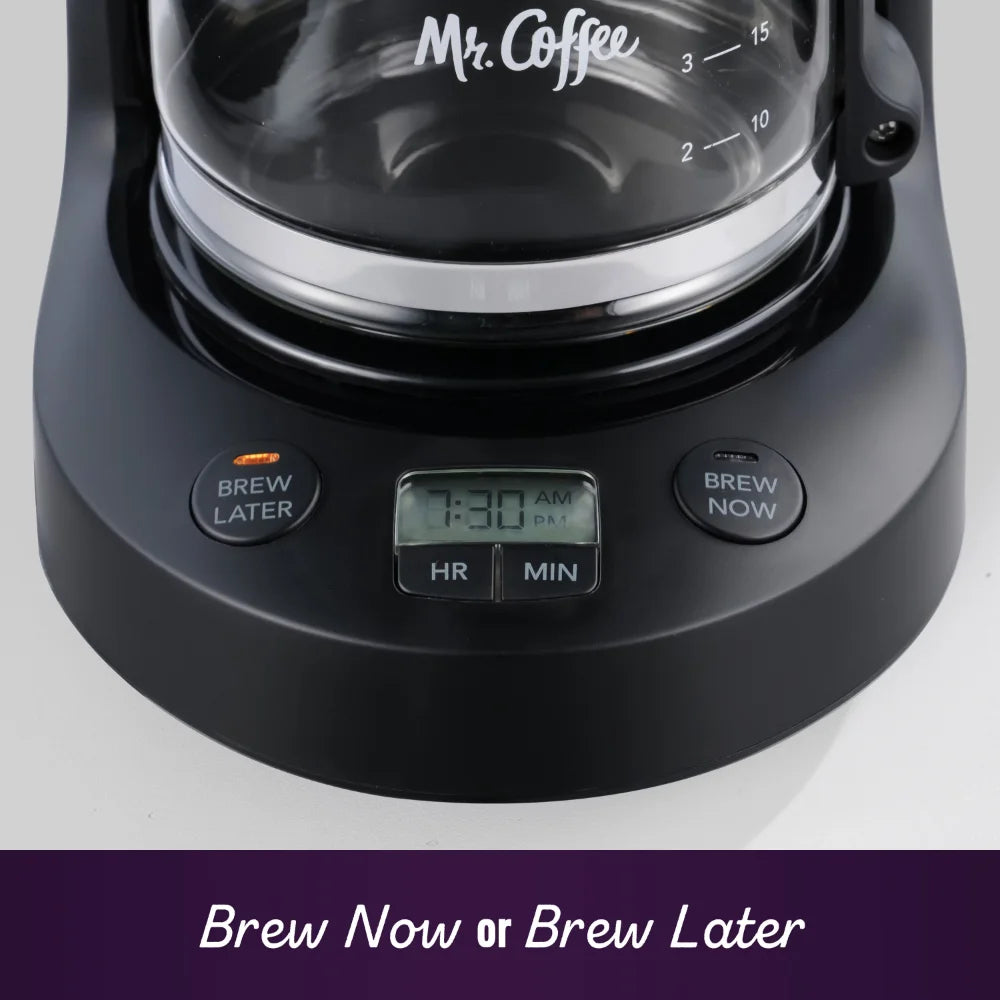 Mr. Coffee 5-Cup Programmable Coffee Maker, 25 Oz. Mini Brew, Black - My Homes Goods
