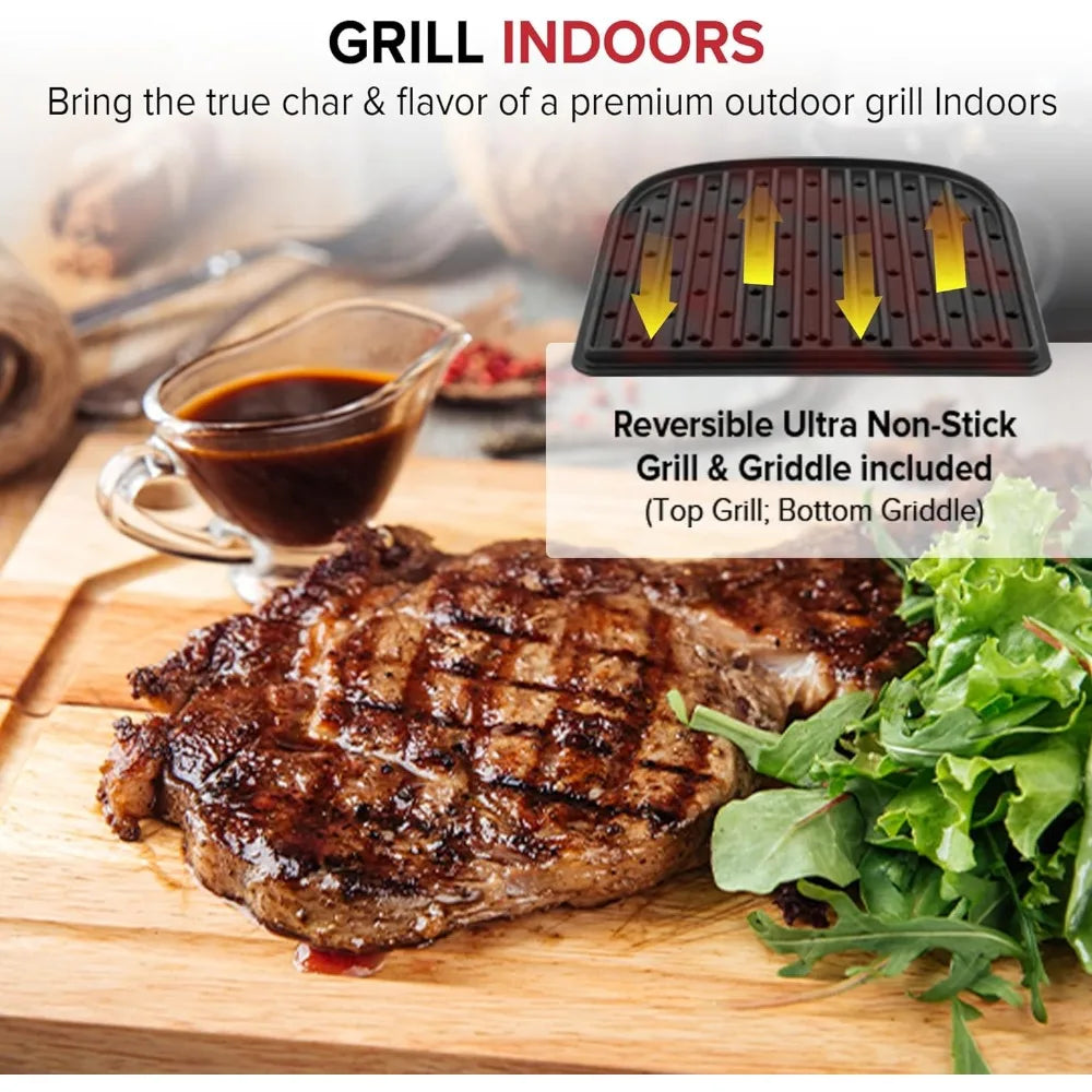15.5Qt Air Fryer,Powerful 1800W,50°-425°F Temp Controls,100 Presets & 50 Memory,Integrated Smart Thermometer,Linear T Technology - My Homes Goods