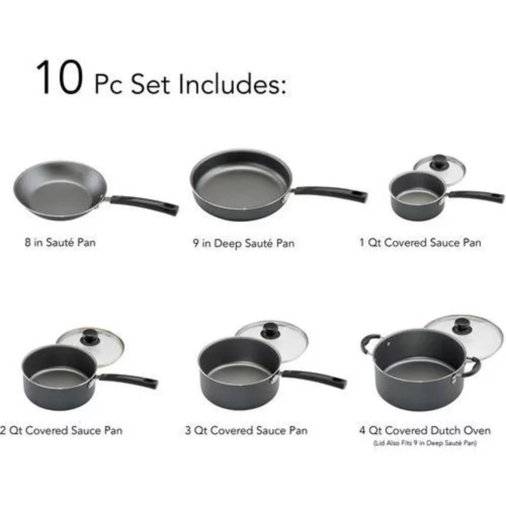Non-stick Cookware Set, Cookware Sets Pots and Pans ,kitchen Utensils, Good Quality, Cheap Price,Simple and Modern, Healthy - My Homes Goods