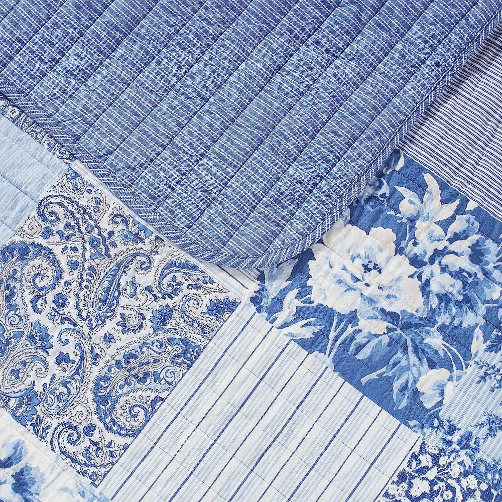 Twin Quilt Set Quilted Padded Reversible Cotton Bedding With Matching Sham Spring Comforter Sets Twin) Freight Free Nap Blanket