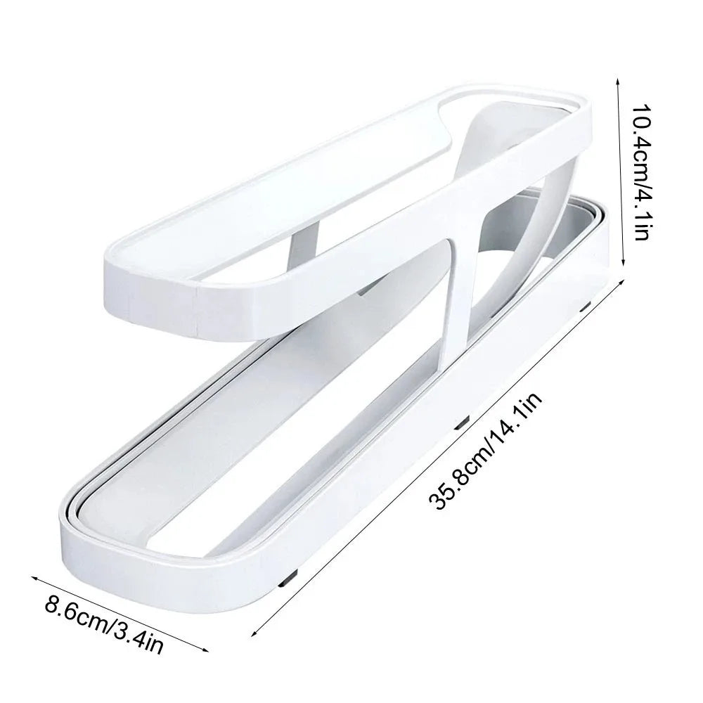 - Egg Kitchen Sliding Spiral Storage Holder Home Box Automatic Containers Refrigerator Organizers Dispenser Rolling Gadgets - My Homes Goods
