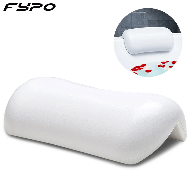 Bathtub Pillow, SPA Bath Pillow PU Waterproof Bath Headrest Comfortable Bathtub Headrest With Suction cup，Bathroom Accessories - My Homes Goods