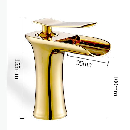 Basin Faucets Waterfall Bathroom Faucet Single handle Basin Mixer Tap Bath Antique Faucet Brass Sink Water Crane Silver 6009 - My Homes Goods