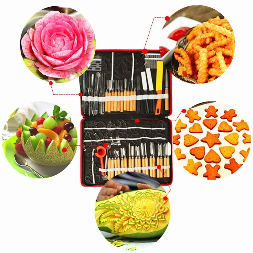 80pcs/set Fruit Vegetable Food Carrot Cucumber Potato Spiral Slicer Carving Knife Kitchen Cutter Tool Shred Device Cake Egg Mold - My Homes Goods