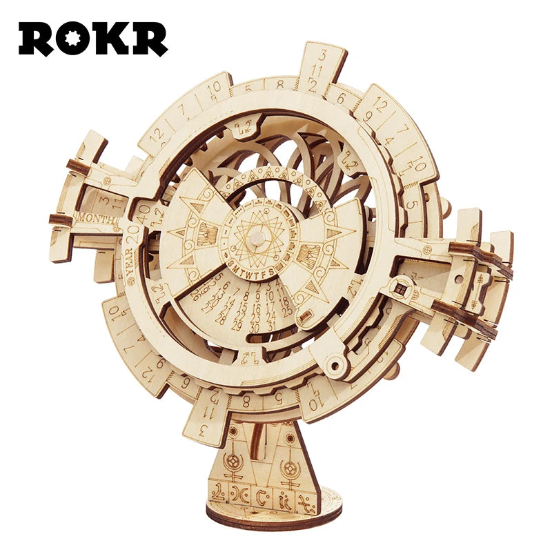 Robotime ROKR DIY 3D Wooden Puzzle Mechanical Gear Drive Model Building Kit Toys Gift for Children Adult Teens - My Homes Goods