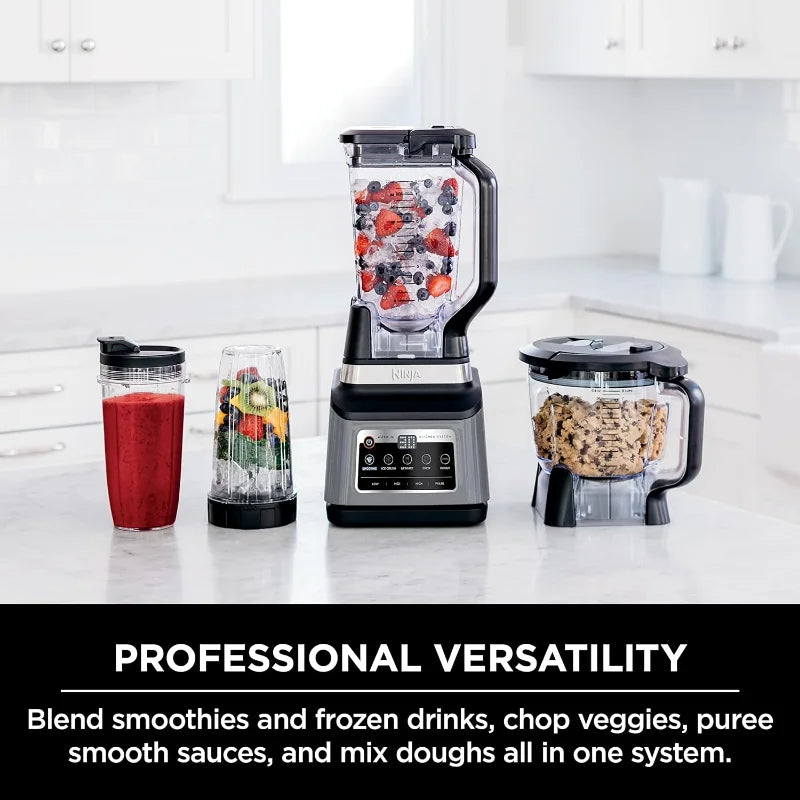 Food Processors, Kitchen System, 1400 WP, 5 Functions for Smoothies, Chopping, Dough & More with Auto IQ, BN801 - My Homes Goods