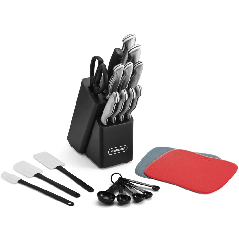 Farberware Classic 22-piece Stamped Stainless Steel Cutlery and Utensil Set - My Homes Goods