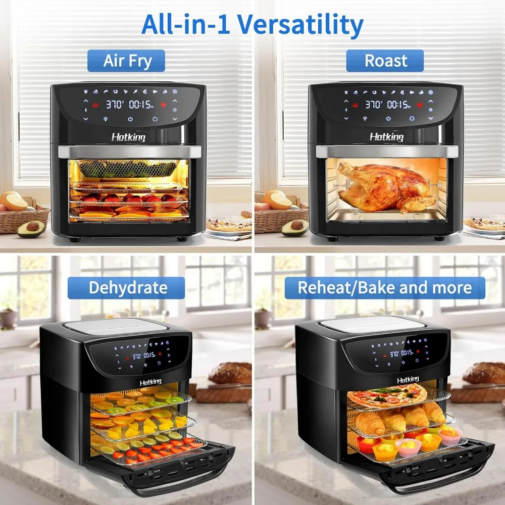 Air Fryer Oven 20 Quart Large, 10-in-1 Airfryer Rotisserie Dehydrator Toaster Oven Combo with Racks - My Homes Goods