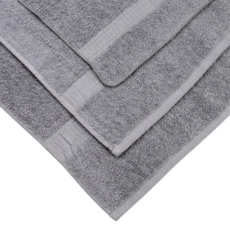 Mainstays Basic Solid 18-Piece Bath Towel Set Collection, School Grey - My Homes Goods