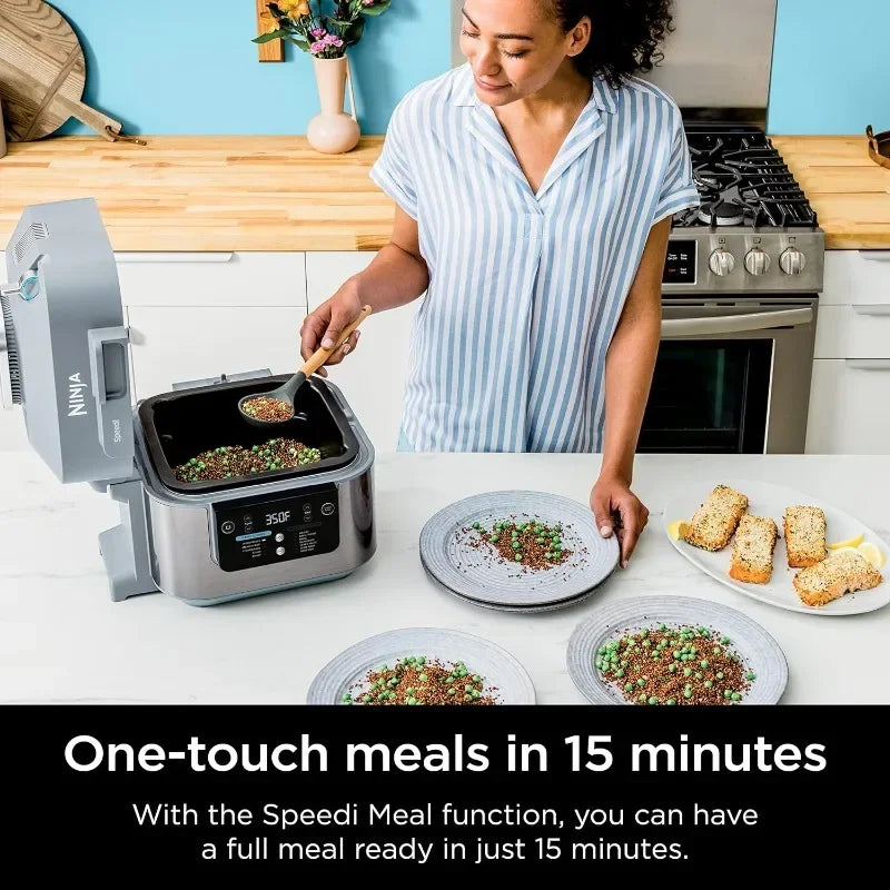 Ninja SF301 Speedi Rapid Cooker & Air Fryer, 6-Quart Capacity, 12-in-1 Functions to Steam, Bake, Roast, Sear, Sauté, Slow Cook - My Homes Goods