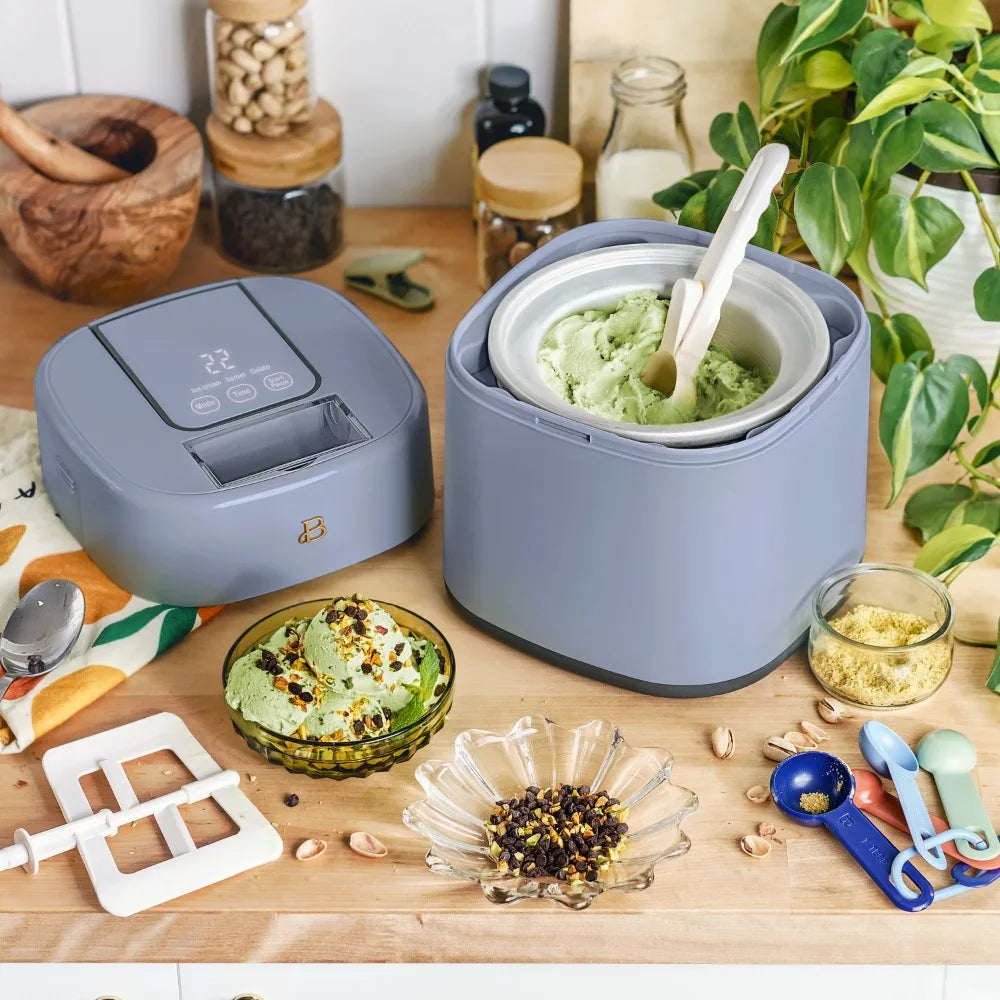 Beautiful 1.5 Qt Ice Cream Maker with Touch Activated Display, Cornflower Blue by Drew Barrymore - My Homes Goods