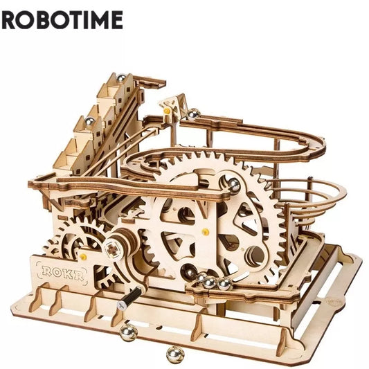 Robotime Rokr 4 Kinds Marble Run DIY Waterwheel Wooden Model Building Block Kits Assembly Toy Gift for Children Adult Dropship - My Homes Goods