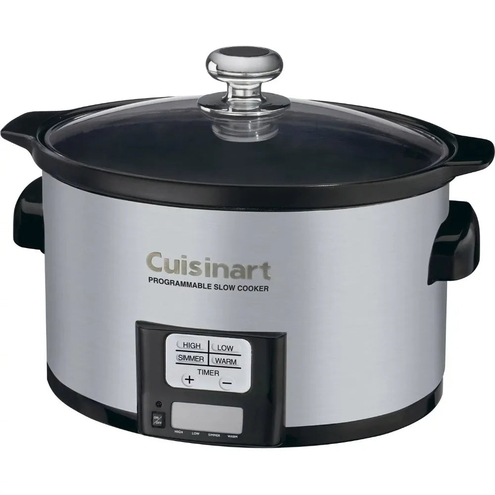 Cuisinart PSC-350 3.5-Qt. Programmable Slow Cooker Multi Cookers Removable 3.5-quart oval ceramic cooking pot - My Homes Goods