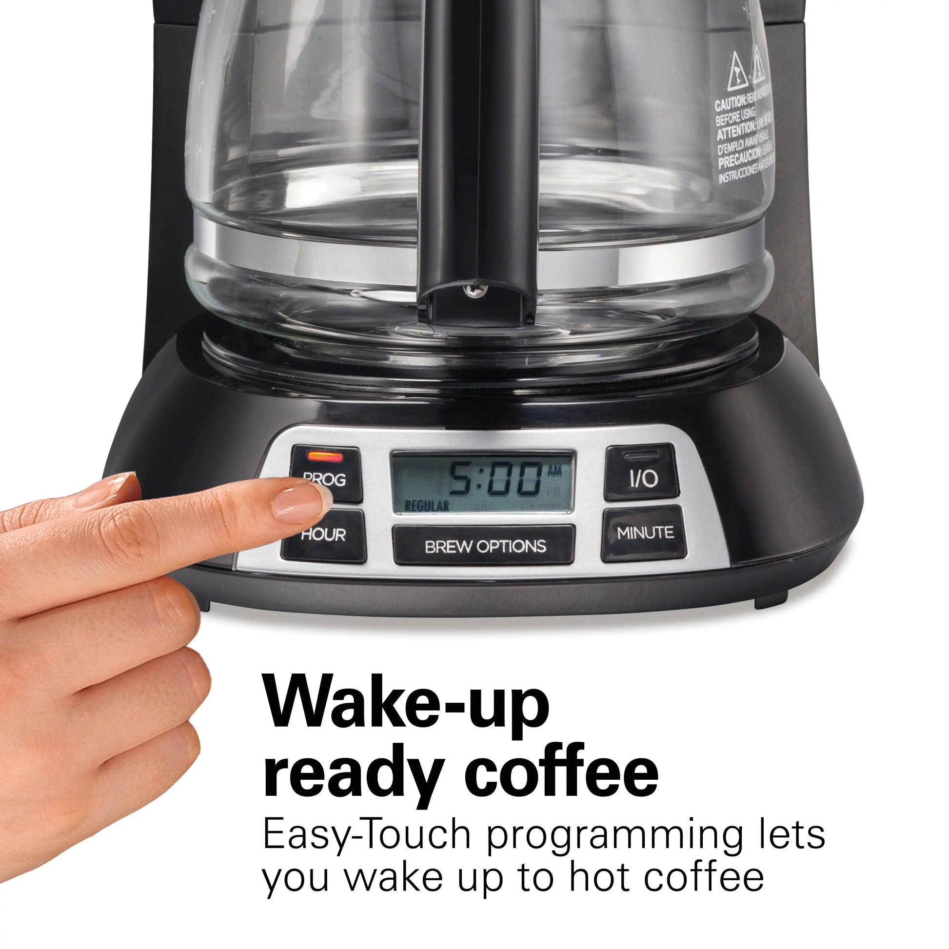 Hamilton Beach Programmable Coffee Maker, 12 Cups, Stainless Steel Accents, New, 49630 - My Homes Goods