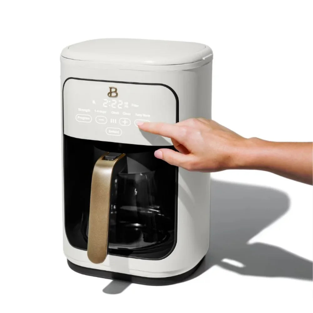 Beautiful Coffee Makers 14 Cup Programmable Touchscreen Coffee Maker White Icing by Drew Barrymore - My Homes Goods