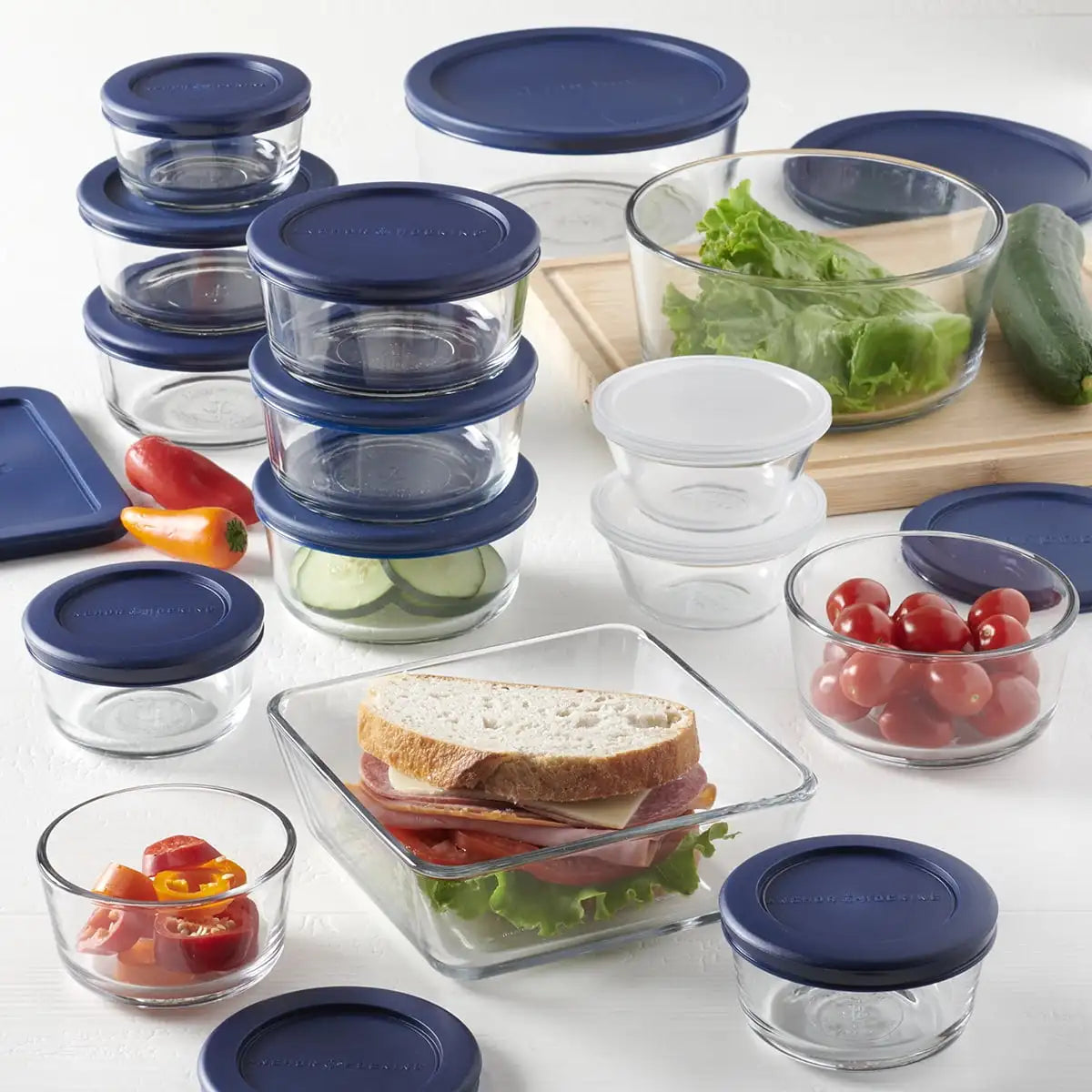 Glass Food Storage Containers with Lids, 30 Piece Set - My Homes Goods