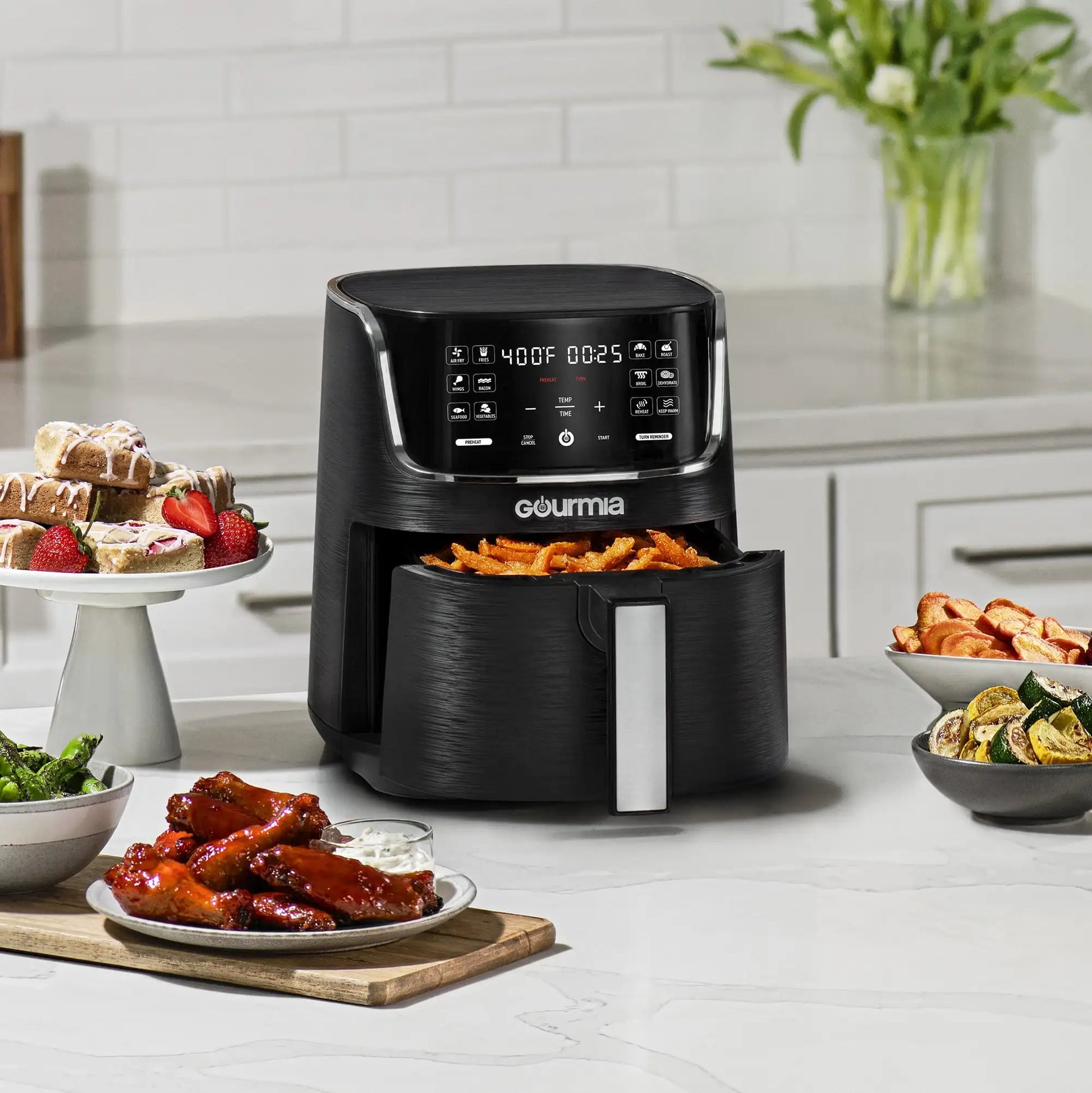 4-Quart Digital Air Fryer with 12 One-Touch Presets, New, 12 in High - My Homes Goods