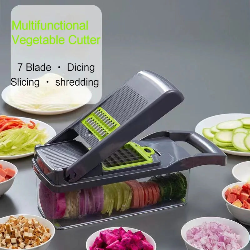 Multi functional vegetable cutting tool shredder silk maker bean example shredder household kitchen tool silk eraser - My Homes Goods