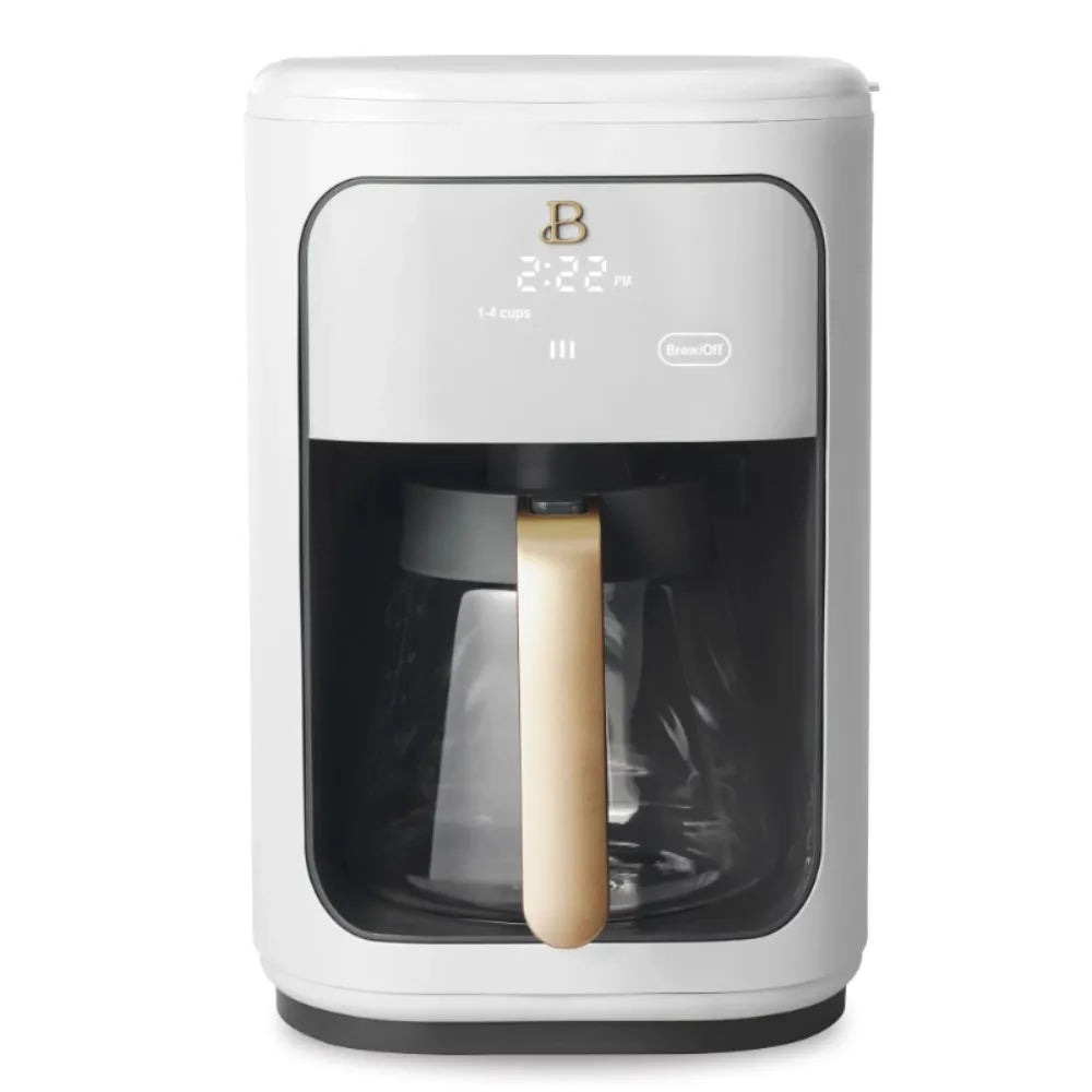 Beautiful Coffee Makers 14 Cup Programmable Touchscreen Coffee Maker White Icing by Drew Barrymore - My Homes Goods