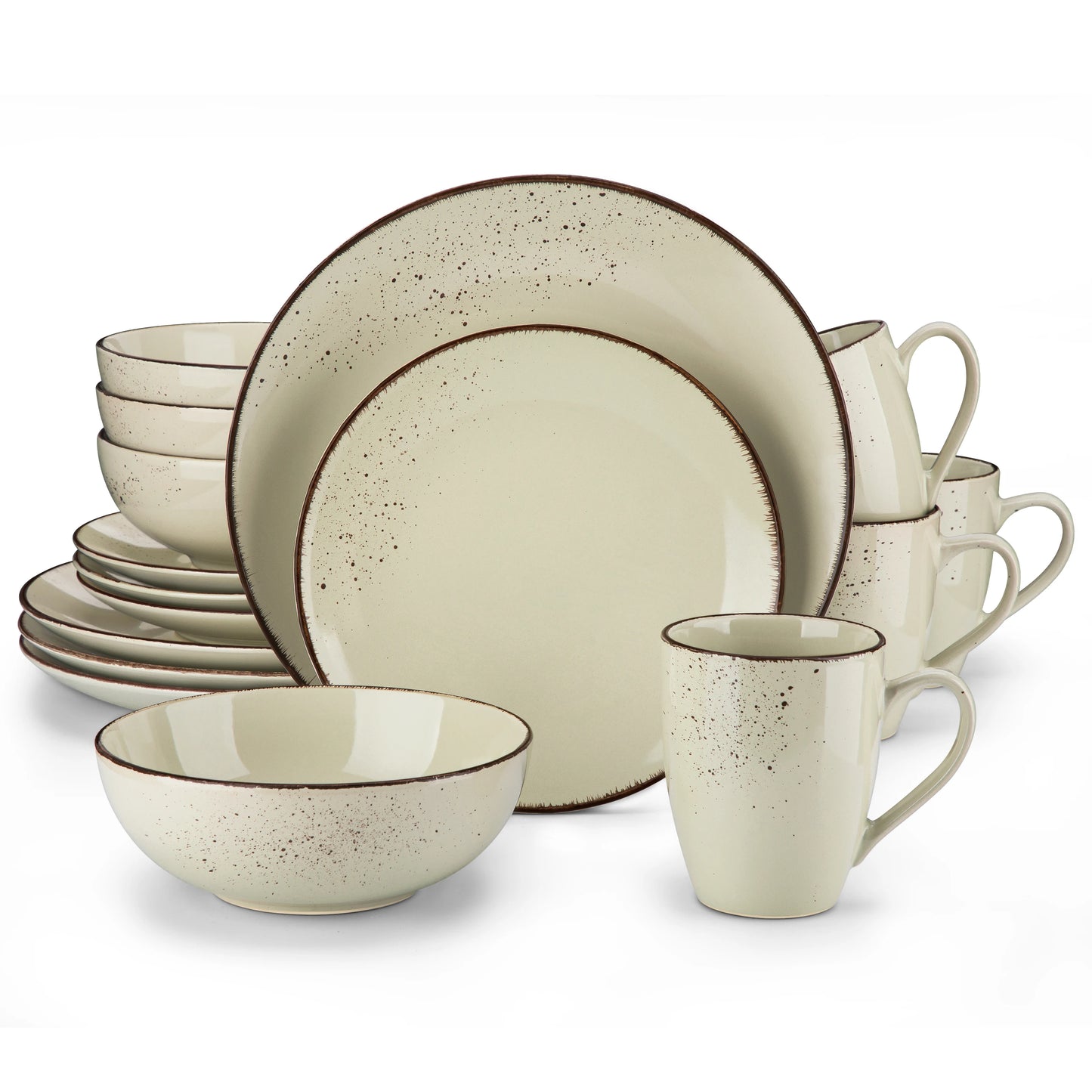 Vancasso Navia-MS 16/32/48-Piece Stoneware Ceramic Dinnerware Set with Dinner Plate,Dessert Plate,800ml Bowl, Mug Tableware Set - My Homes Goods