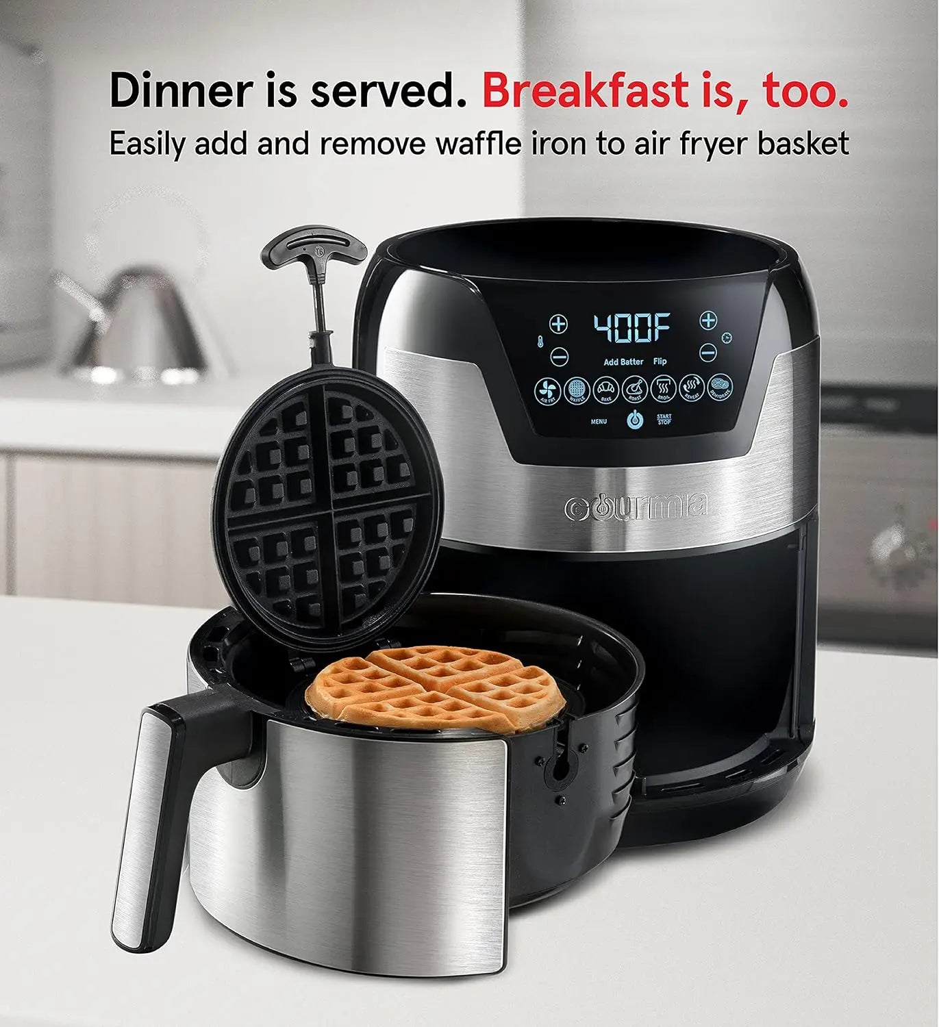 Gourmia GAFW598 2 in 1-5-Quart Digital Air Fryer + Waffle Maker - My Homes Goods