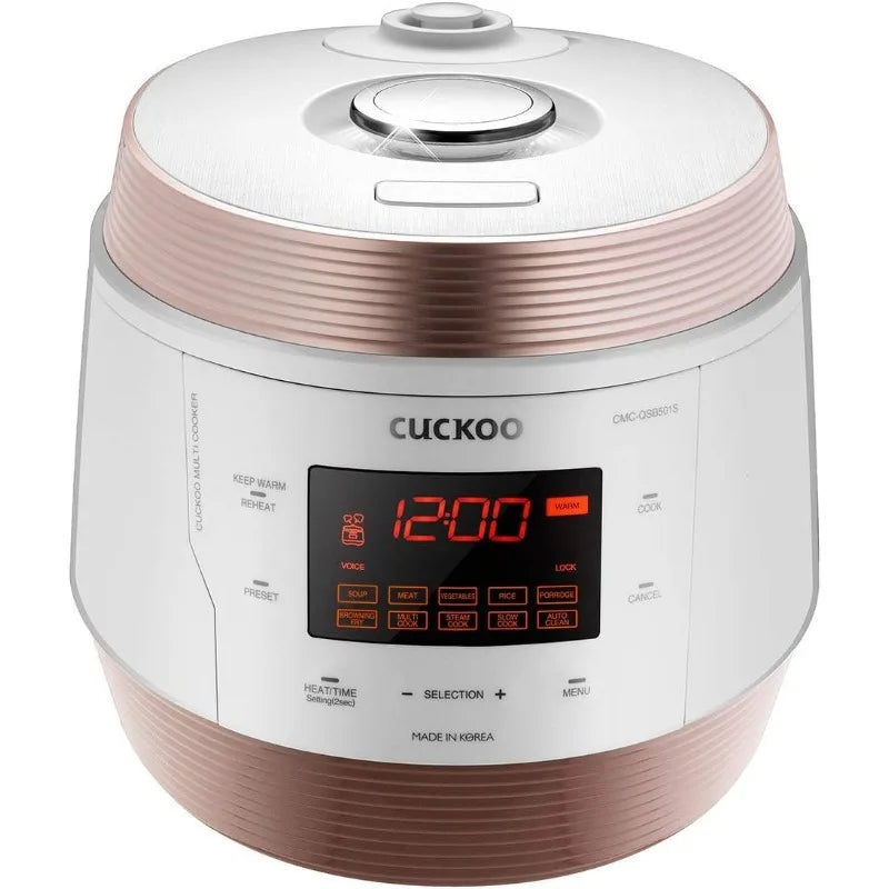 5QT Cuckoo Electric Pressure Cooker with 10 Menu Options and Stainless Steel Pot