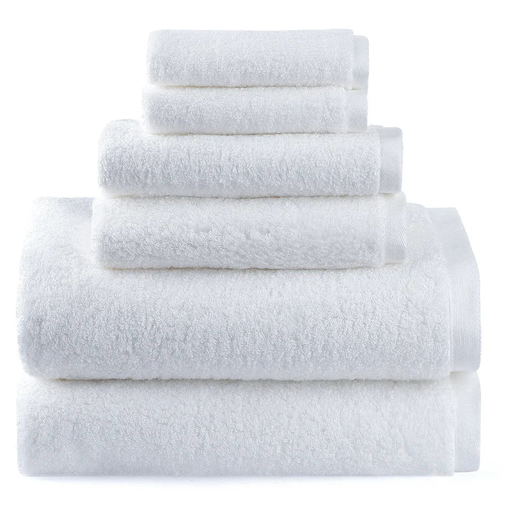 SEMAXE Luxury Bath Towel Set,2 Large Bath Towels,2 Hand Towels,2 Face towels . Cotton Highly Absorbent Bathroom Towels White - My Homes Goods