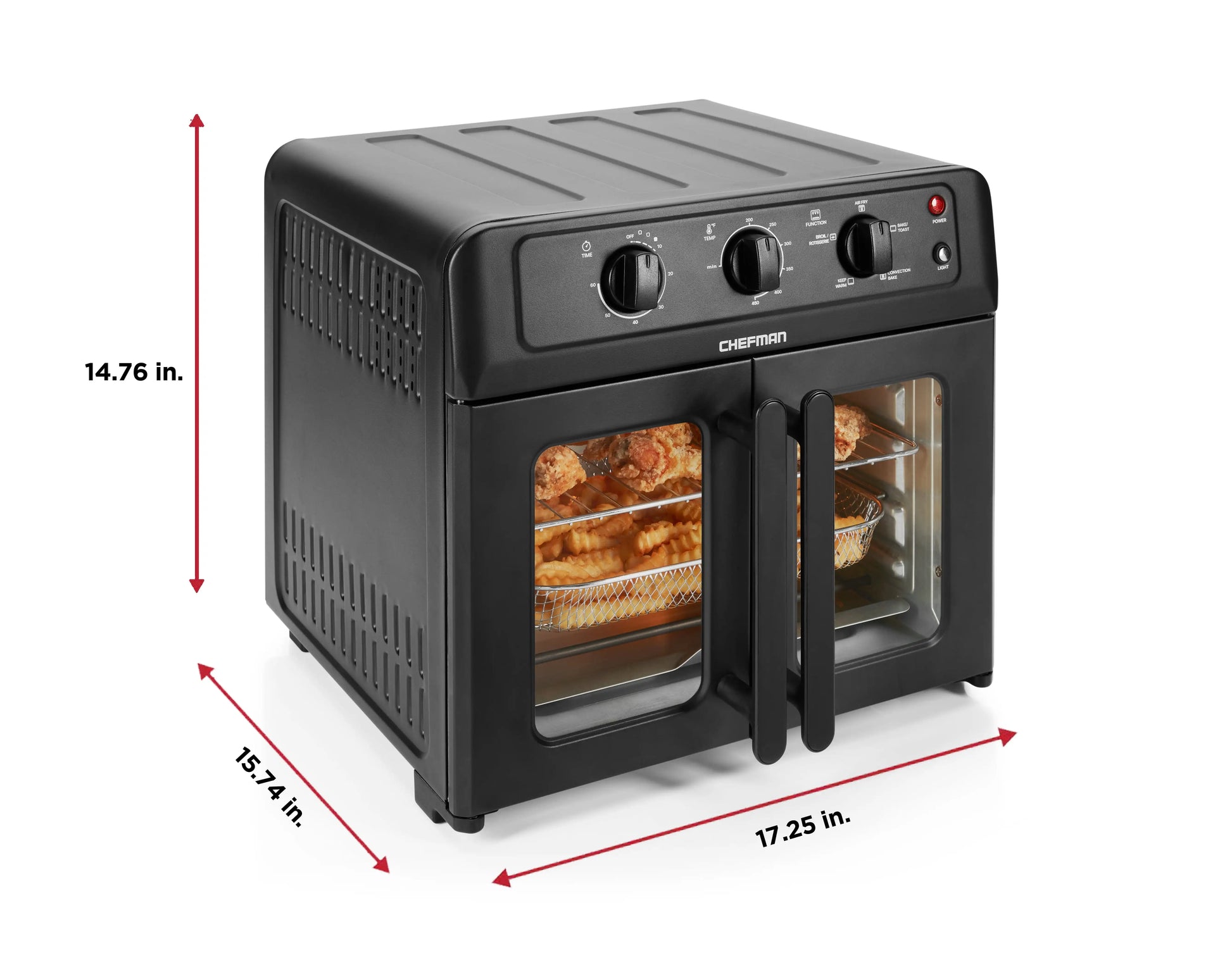 Kitchen Appliances Toaster Oven Chefman French Door Air Fryer + Oven, 26 Quart - My Homes Goods