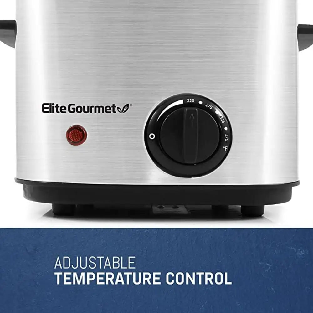 Elite Gourmet 1.5 quart Deep Fryer Stainless Steel - My Homes Goods