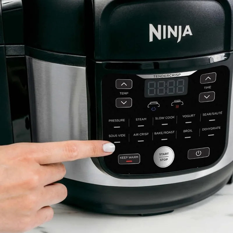 Ninja OS301/FD305CO Foodi 10-in-1 Pressure Cooker and Air Fryer with Nesting Broil Rack, 6.5-Quart Capacity - My Homes Goods