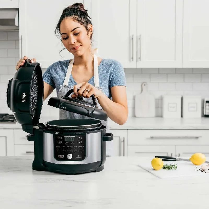 Ninja OS301/FD305CO Foodi 10-in-1 Pressure Cooker and Air Fryer with Nesting Broil Rack, 6.5-Quart Capacity - My Homes Goods