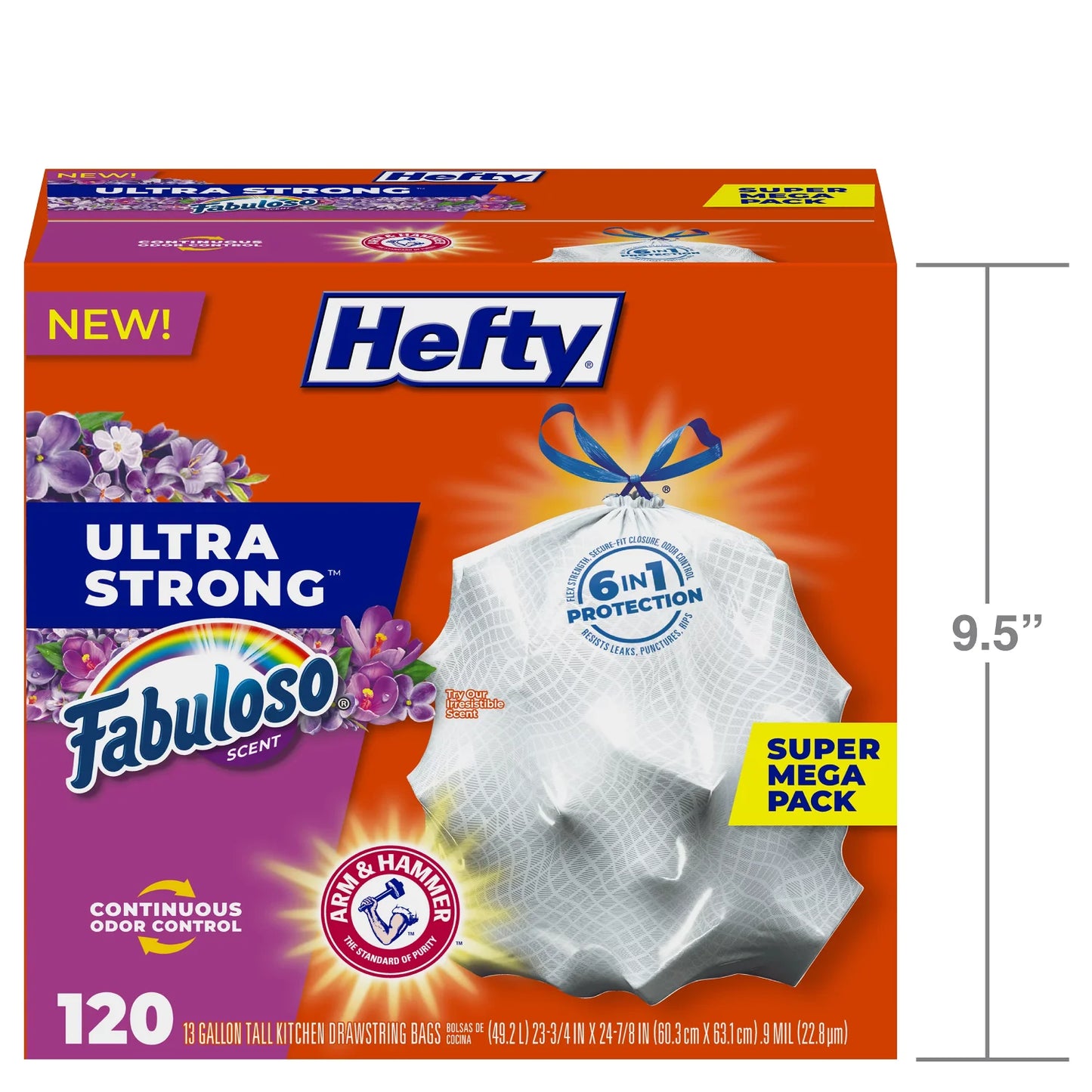 Ultra Strong Tall Kitchen Trash Bags, Fabuloso Scent, 13 Gallon, 120 Count - My Homes Goods