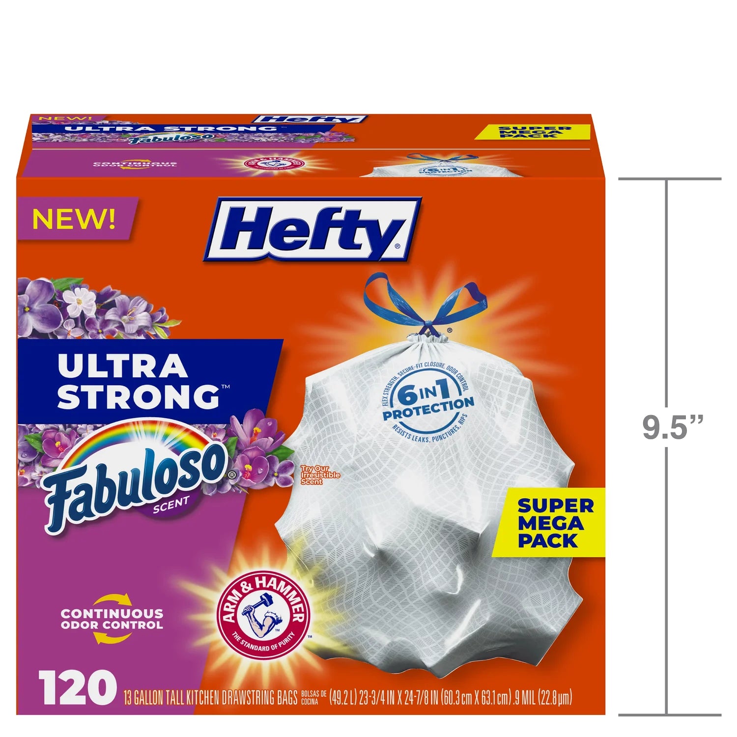 Ultra Strong Tall Kitchen Trash Bags, Fabuloso Scent, 13 Gallon, 120 Count - My Homes Goods